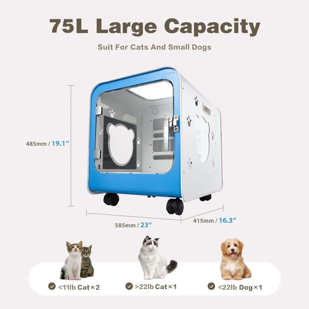 Septree™ Automatic Pet Hair Dryer Box for Cats and Dogs, 75L Large Capacity