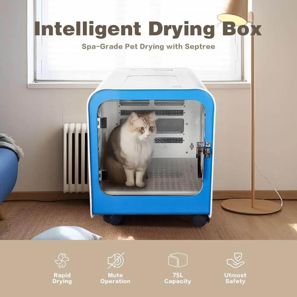 Septree™ Automatic Pet Hair Dryer Box for Cats and Dogs, 75L Large Capacity