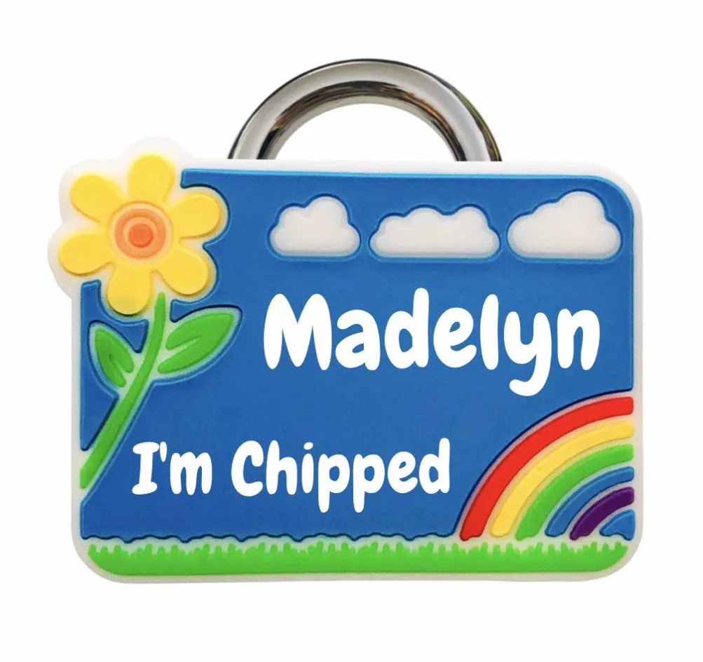 Silicone Custom Engraved Rainbow Dog ID Tag