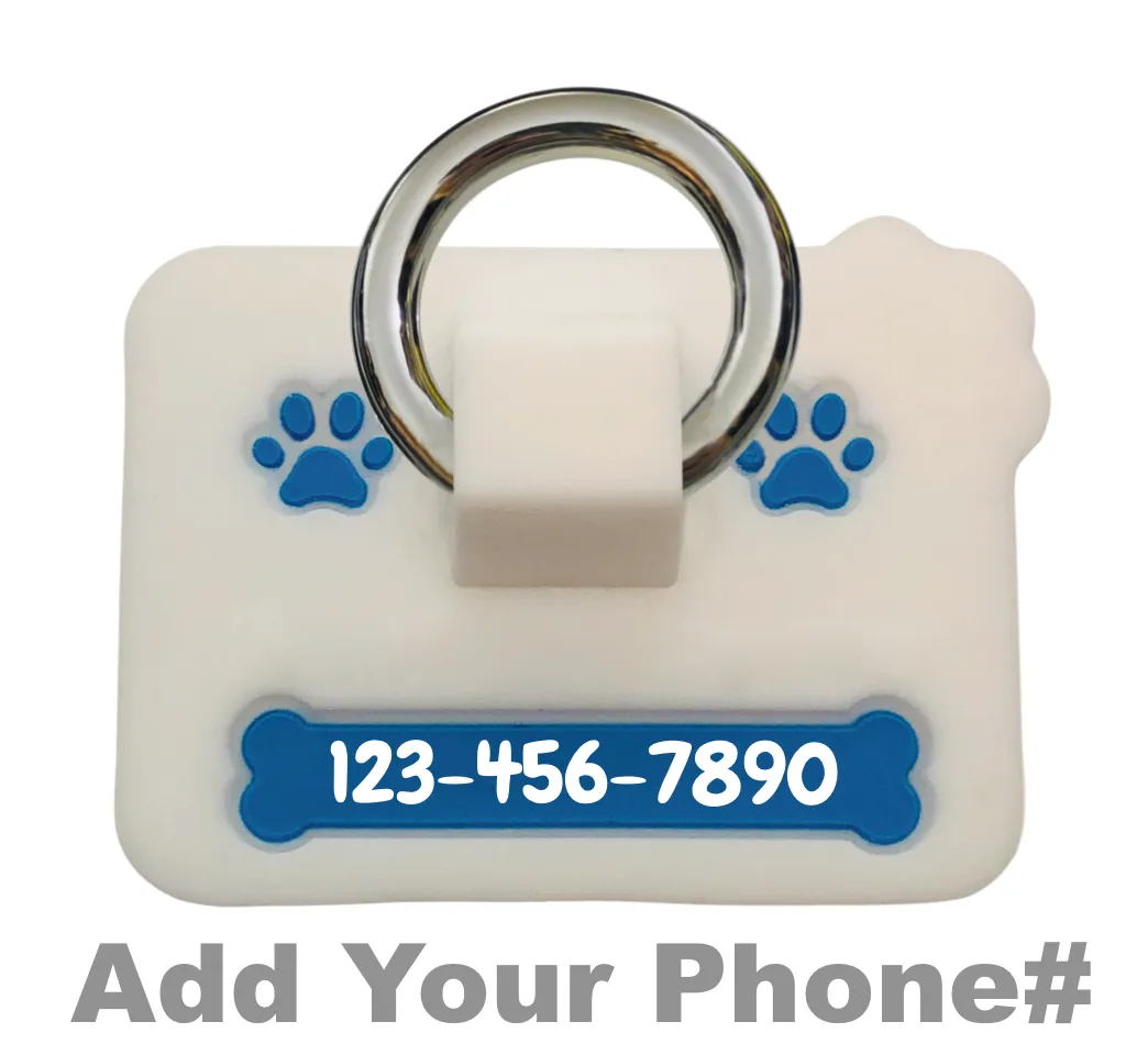 Silicone Custom Engraved Rainbow Dog ID Tag