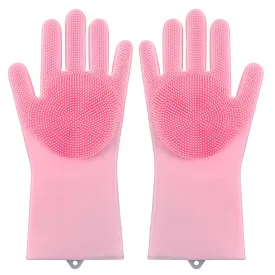 Silicone Pet Grooming Gloves for Cats and Dogs – Bathing, Hair Removal, and Cleaning Glove