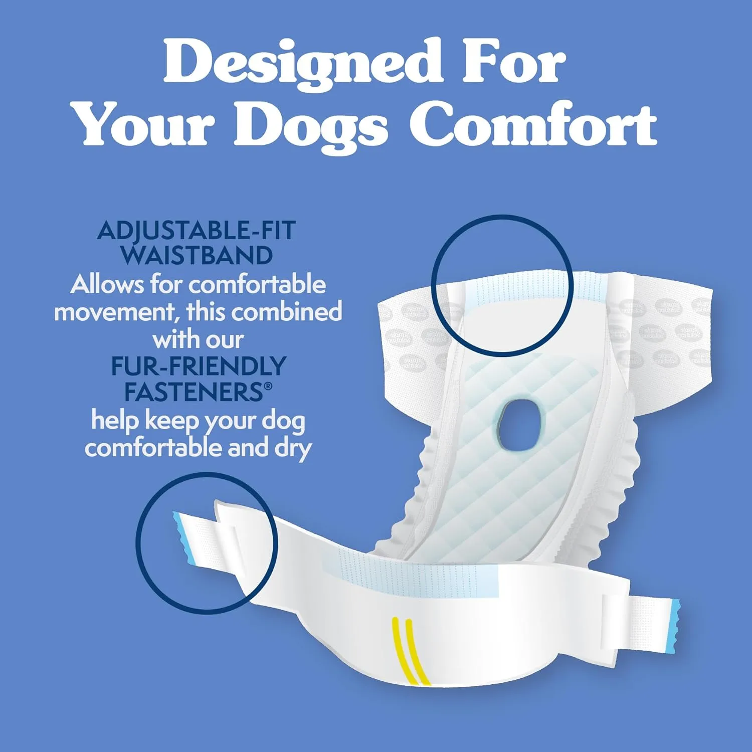 Simple Solution Disposable Dog Diapers For Female Dogs XXL Waist 22to37in 30 Count