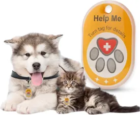tag8 - Genie Smart Pet Tag, Dog and Cat Tag with QR Code for Tracking Location, Alternative to GPS Tracker and QR Pet ID Tags for Dogs, Cats and More, Tags with Alerts for Vaccination, Pack of 1