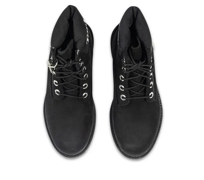 Timberland Womens 6-Inch Premium Waterproof Boots Black Nubuck