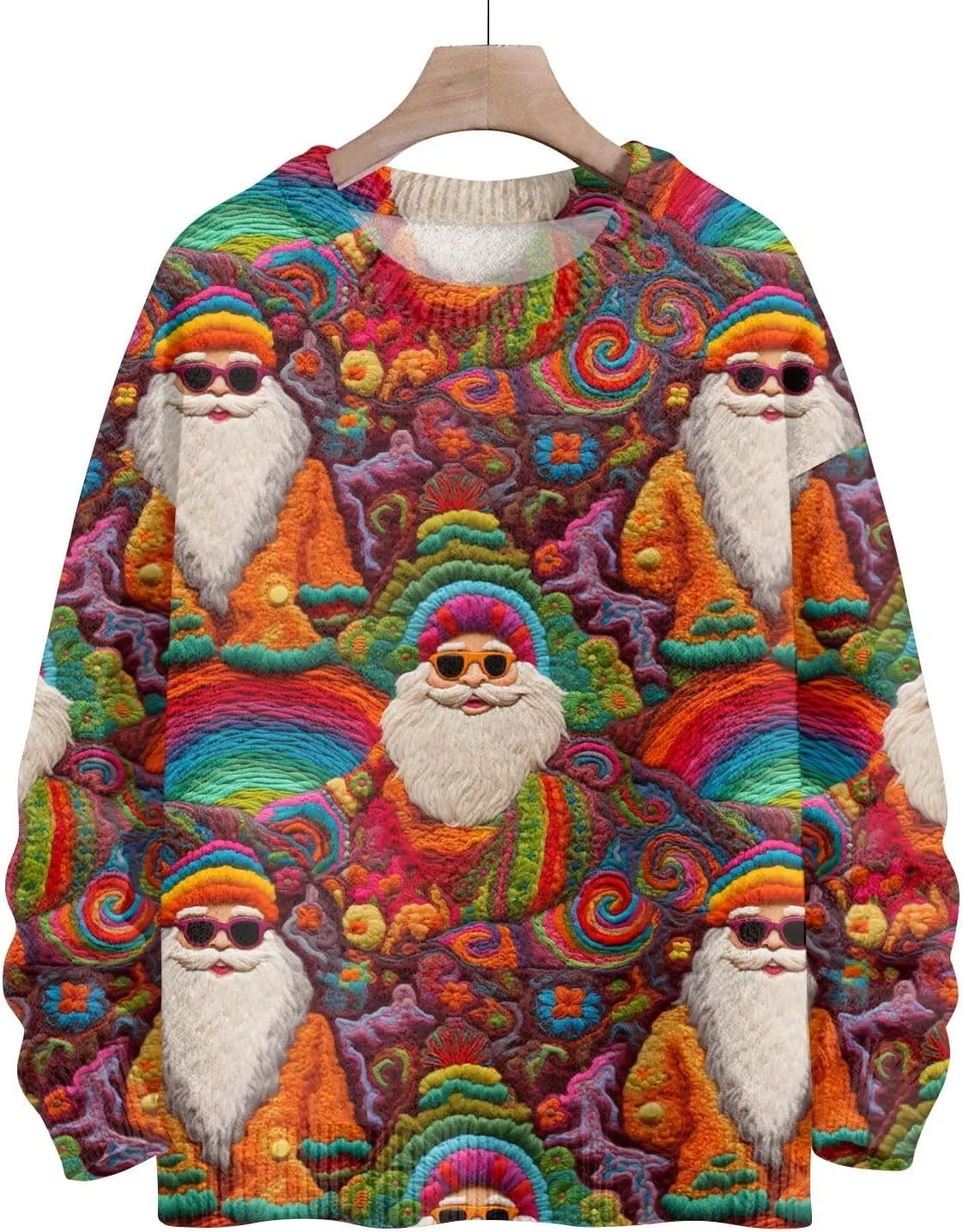 Ugly Christmas Sweaters for Women Plus Size Funny Cartoon Long Sleeve Oversized Crewneck Knit Xmas Sweaters 2024