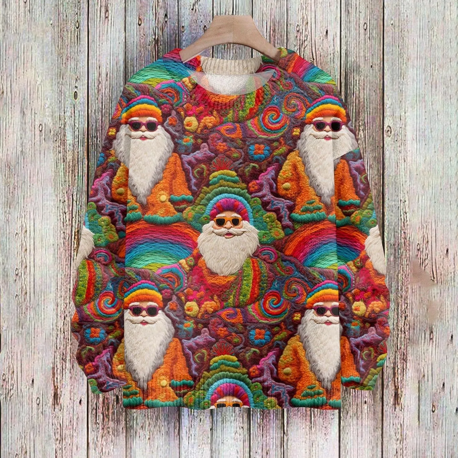 Ugly Christmas Sweaters for Women Plus Size Funny Cartoon Long Sleeve Oversized Crewneck Knit Xmas Sweaters 2024