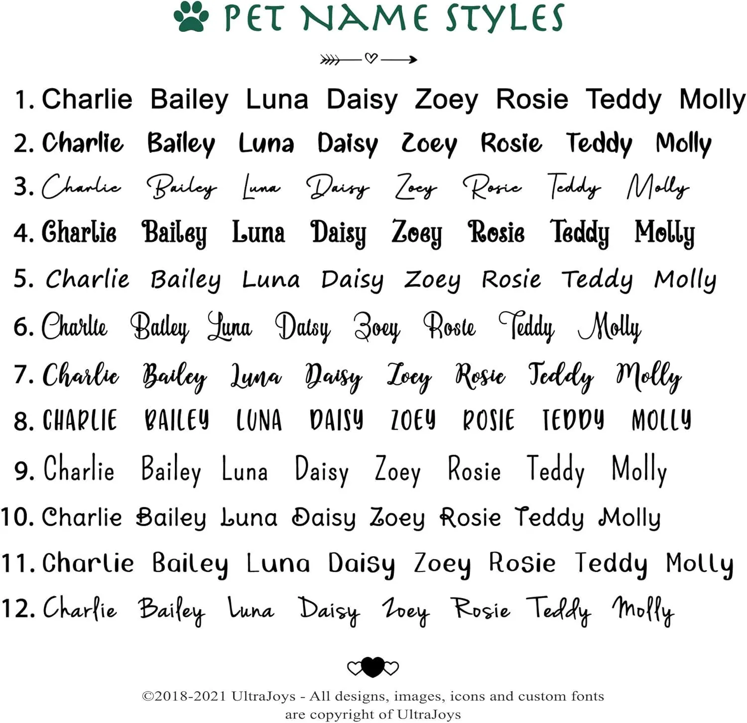 Ultra Joys Custom Personalized Pet ID Tag - Brushed Stainless Steel Heart Dog Tag, Silver, Small