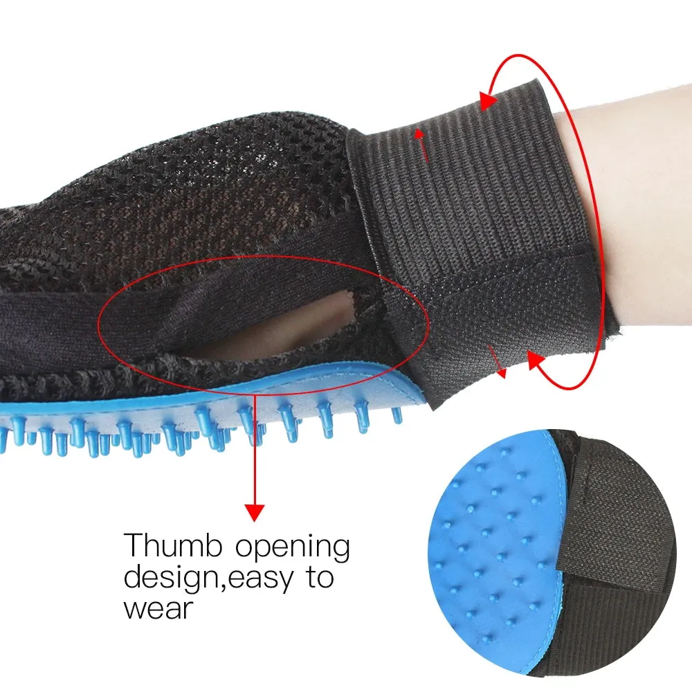 ULTRASOUND PET Dog Hair Brush Glove For Pet Cleaning Massage Grooming Comb Supply Finger Cleaning Pet Cats Hair Brush Glove