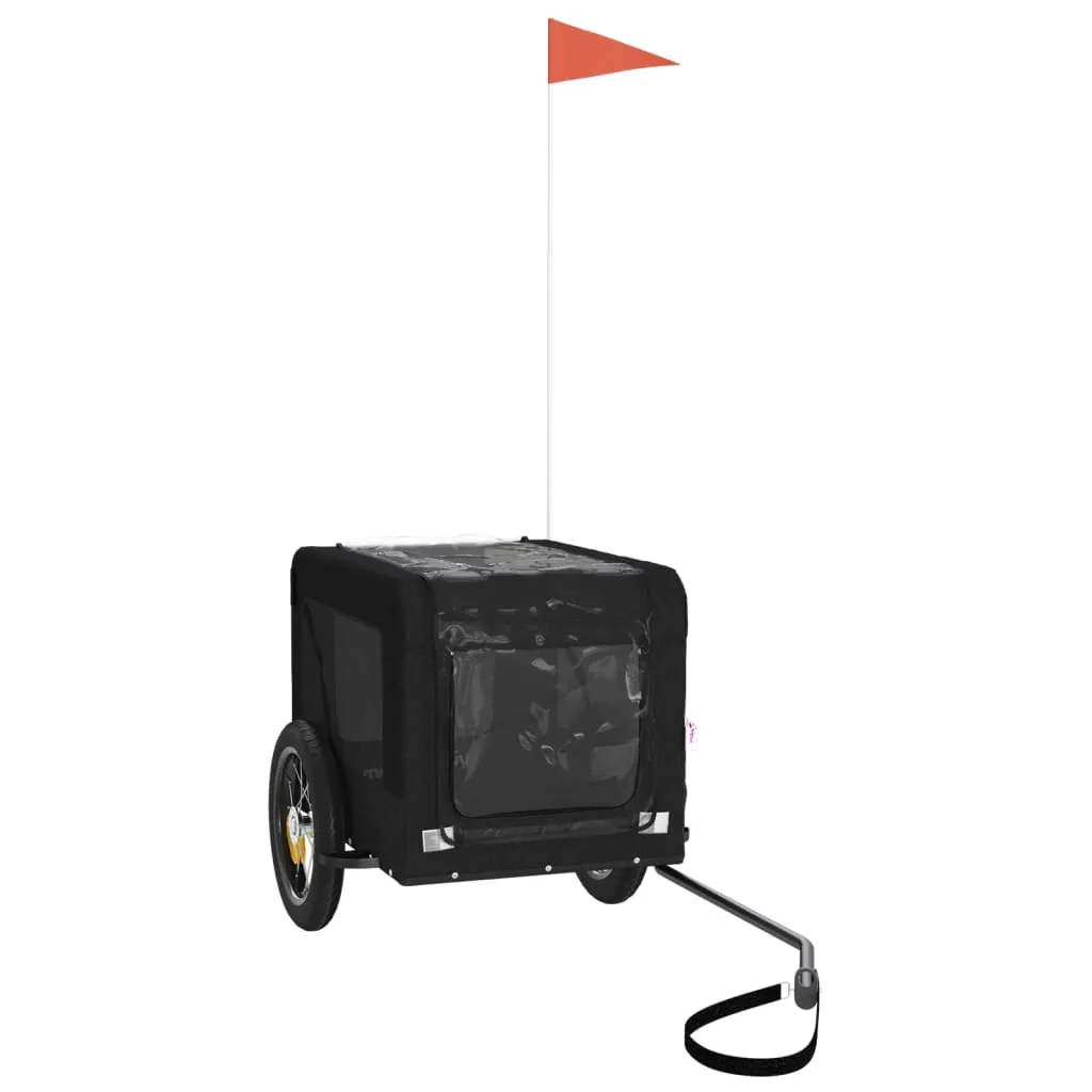 vidaXL Pet Bike Trailer Black Oxford Fabric&Iron