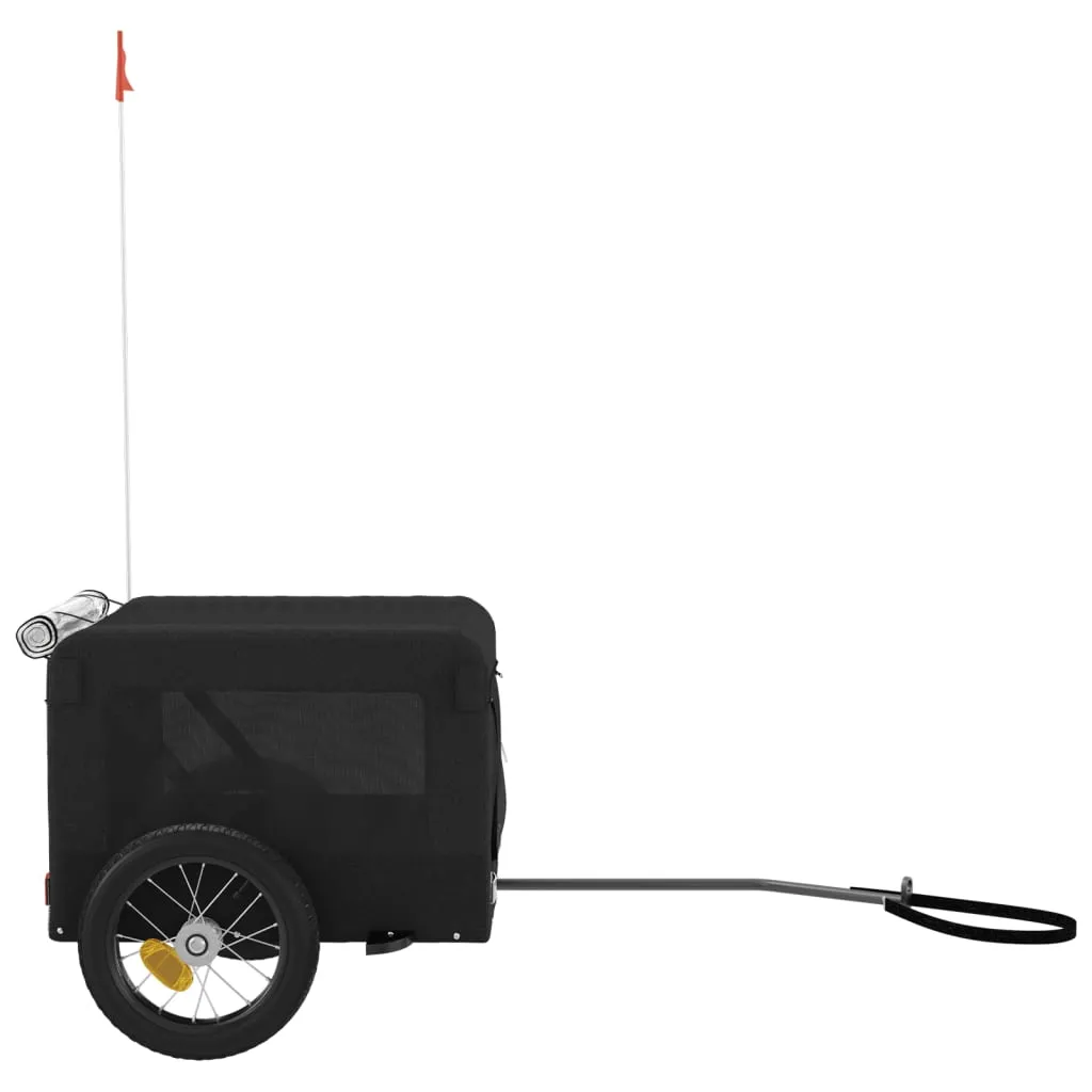 vidaXL Pet Bike Trailer Black Oxford Fabric&Iron