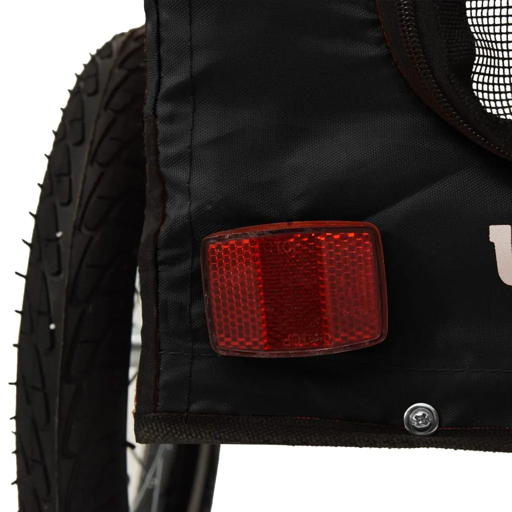 vidaXL Pet Bike Trailer Black Oxford Fabric&Iron