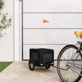 vidaXL Pet Bike Trailer Black Oxford Fabric&Iron