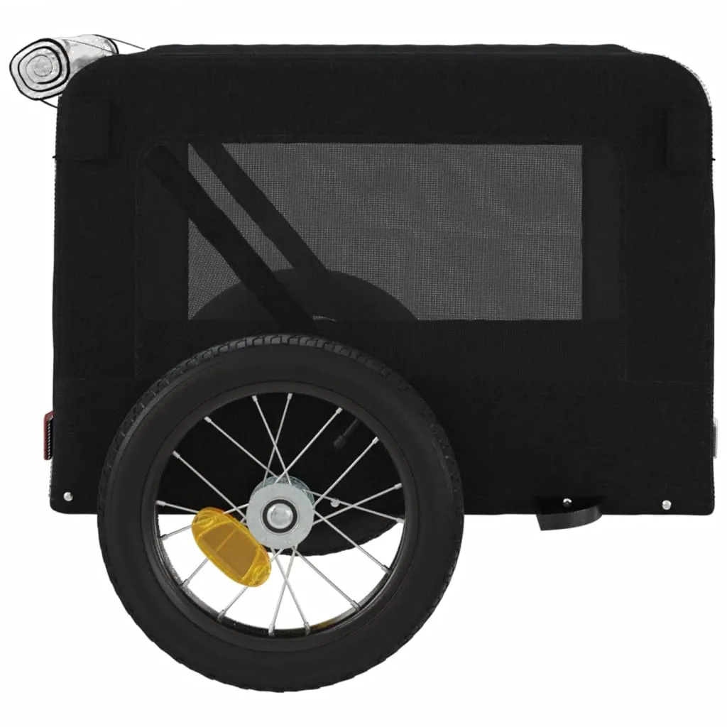 vidaXL Pet Bike Trailer Black Oxford Fabric&Iron