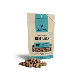 Vital Essentials Freeze Dried Raw Beef Liver Dog Treats