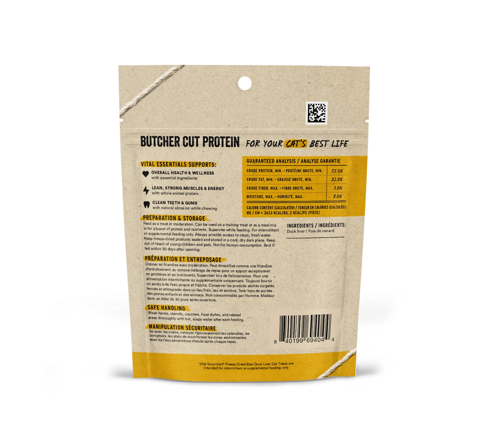 Vital Essentials Freeze-Dried Raw Duck Liver Cat Treats