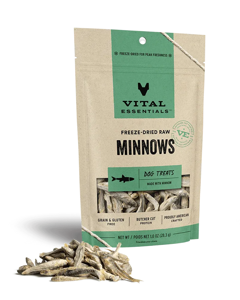 Vital Essentials Freeze-Dried Treats Minnows Dog Treats 1oz