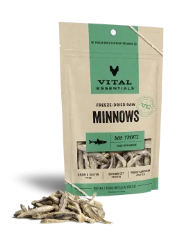 Vital Essentials Freeze-Dried Treats Minnows Dog Treats 1oz