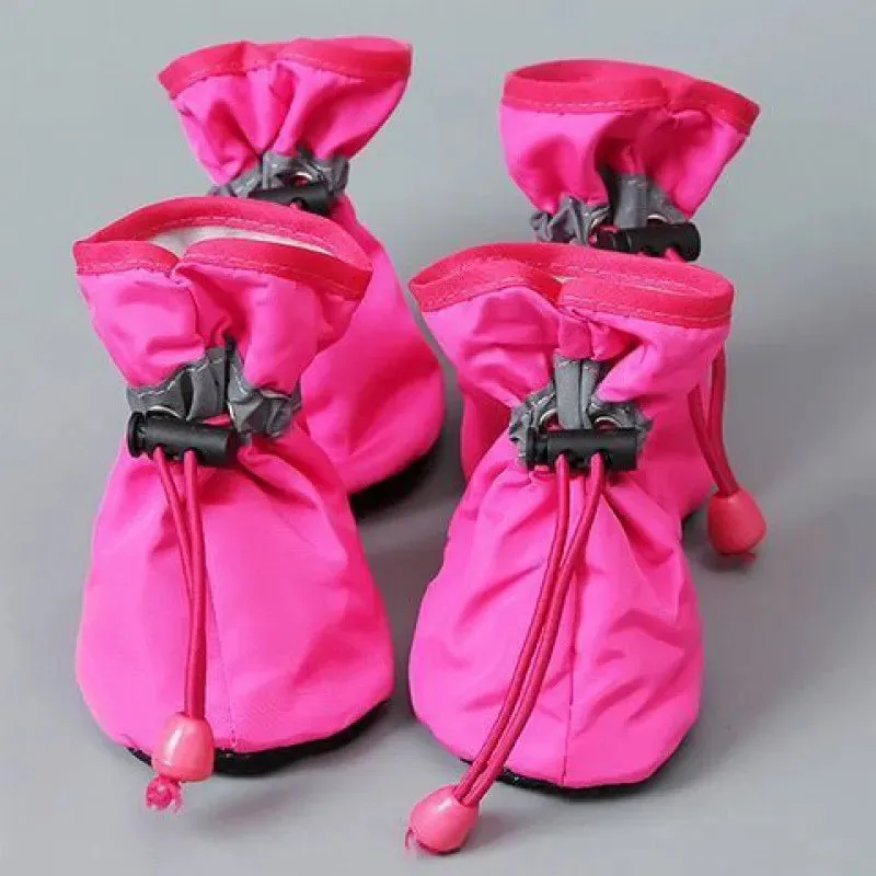 Waterproof Small Pet Anti-slip Rain Boots (4pcs)